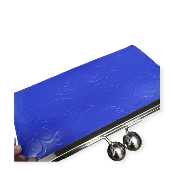 GENUINE leather Kisslock clutch wallet - Picture 2 of 4